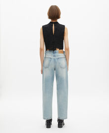 The Kooples FEMME BLUE BLEACHED / NAVY jean boyfriend bleu clair
