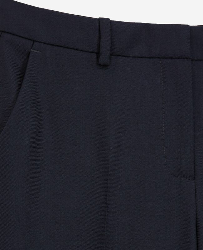 The Kooples FEMME NAVY pantalon tailleur en laine coupe ajustée bleu marine