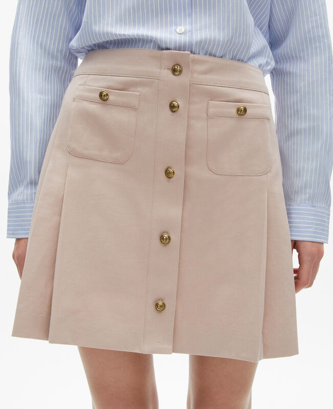 The Kooples FEMME LILA jupe courte plissée rose clair
