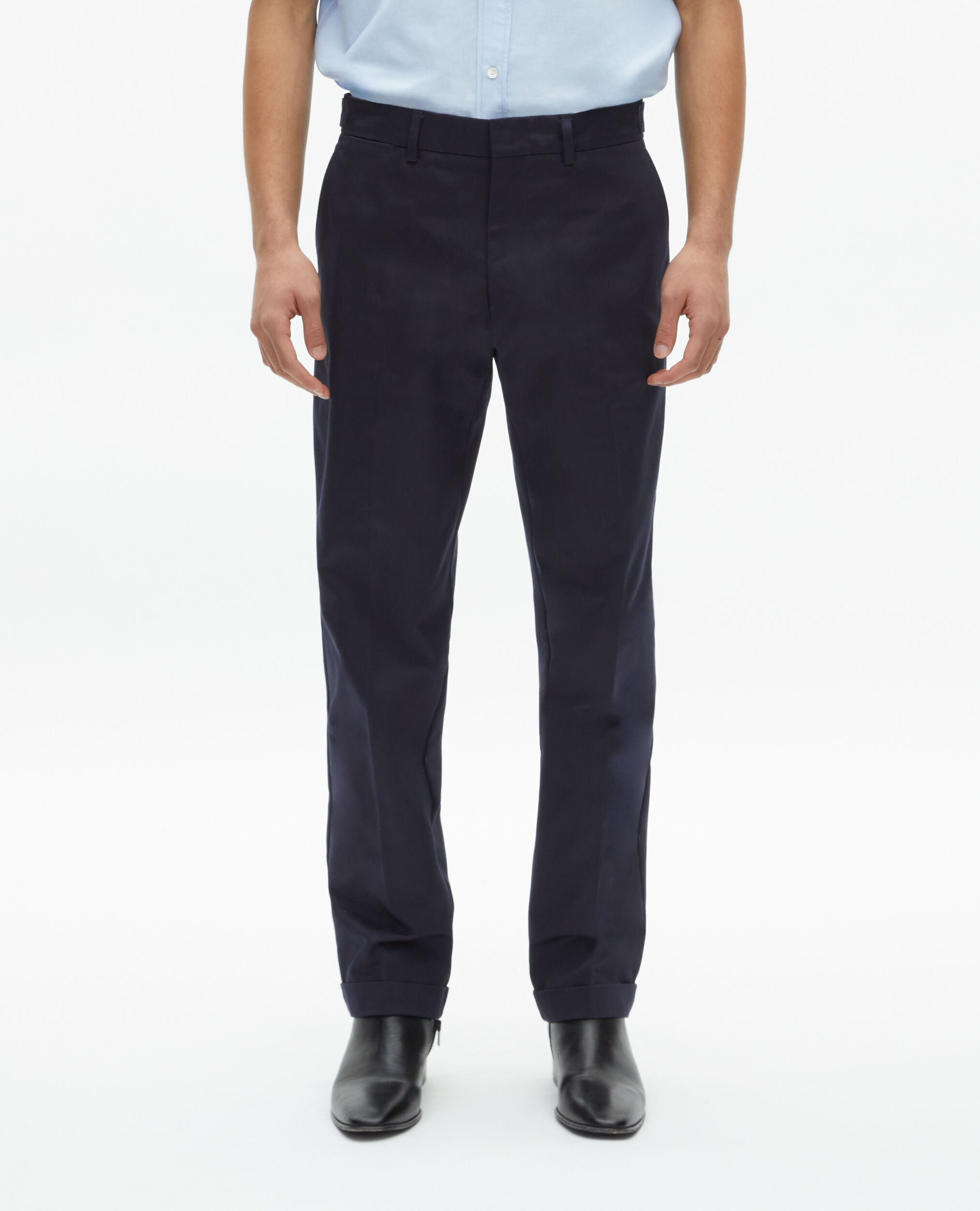Pantalon ajusté marine, DARK NAVY, hi-res image number null