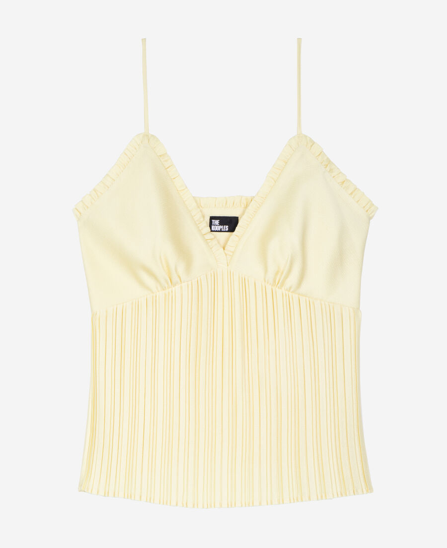 The Kooples FEMME YELLOW caraco plissé jaune