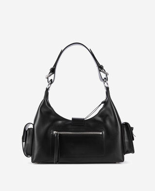 The Kooples FEMME BLACK sac amelia en cuir lisse noir