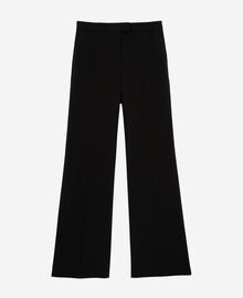 The Kooples FEMME BLACK pantalon tailleur en crêpe coupe droite noir