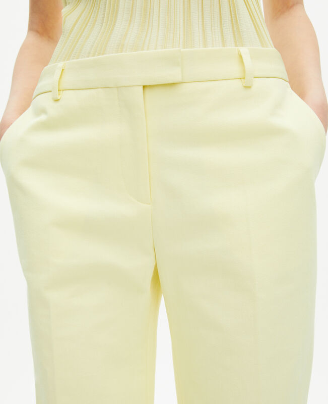 The Kooples FEMME YELLOW pantalon costume en coton bleu