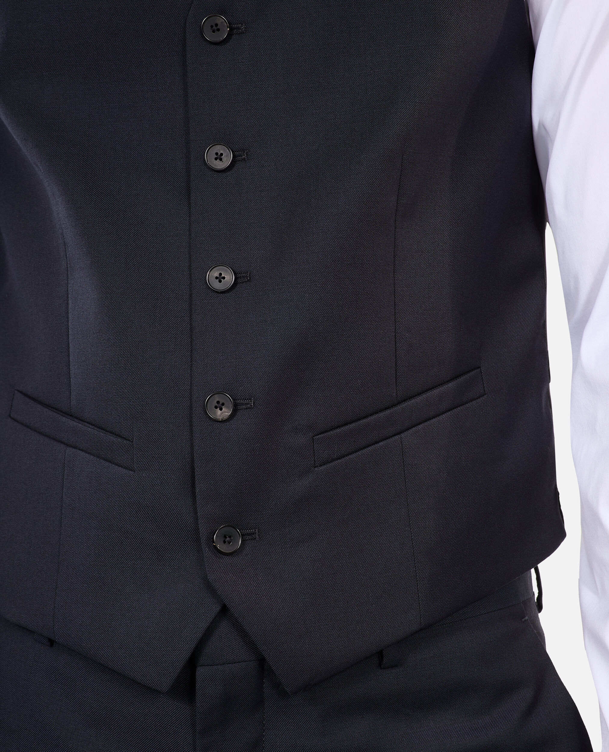 Gilet de costume en laine bleu marine, DARK NAVY, hi-res image number null