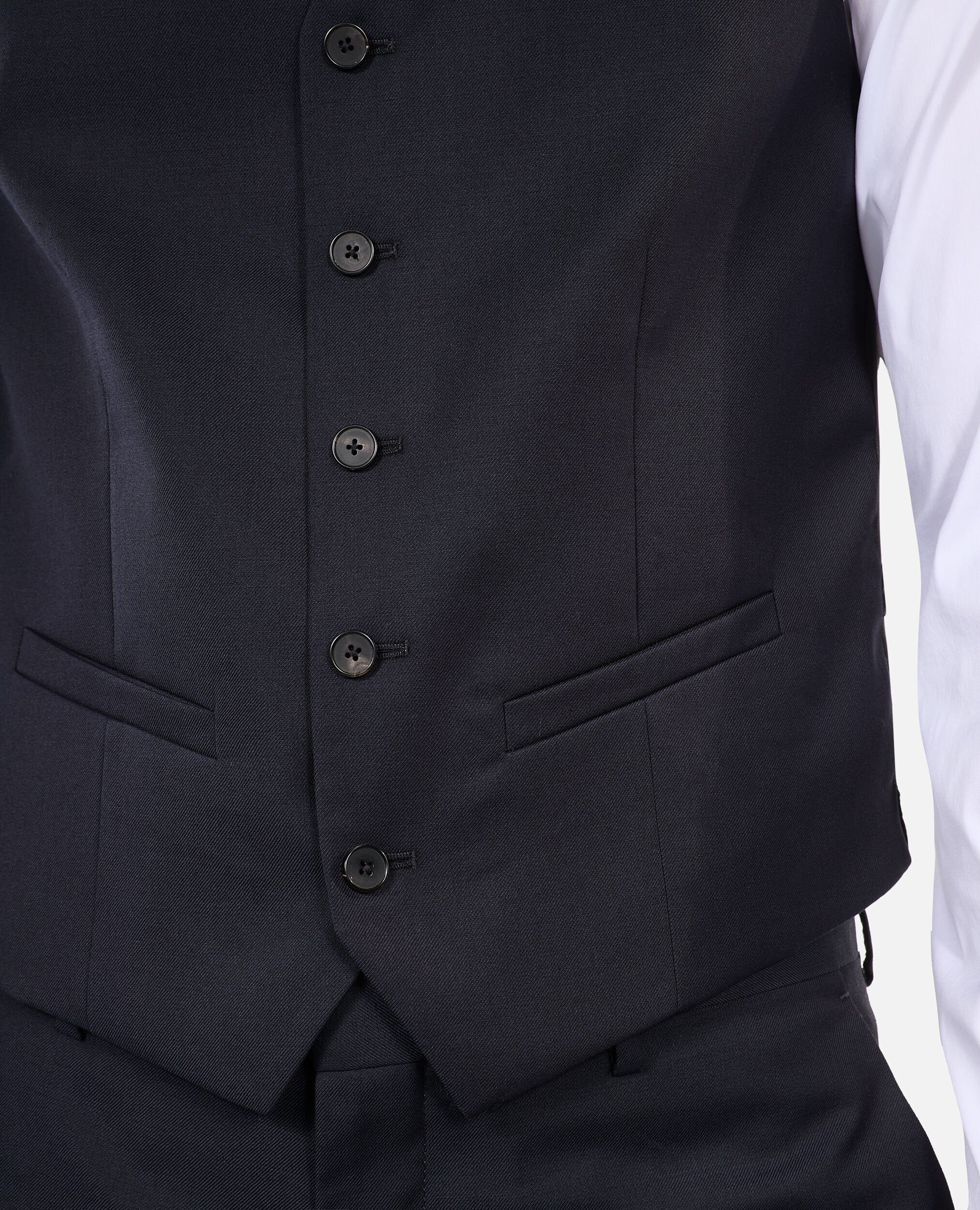 Gilet de costume en laine bleu marine, DARK NAVY, hi-res image number null