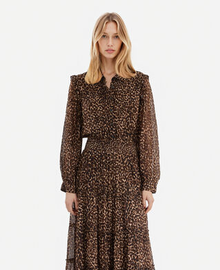The Kooples FEMME LEOPARD robe longue imprimé léopard