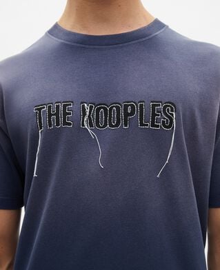 The Kooples HOMME DARK NAVY t-shirt avec logo délavé bleu marine