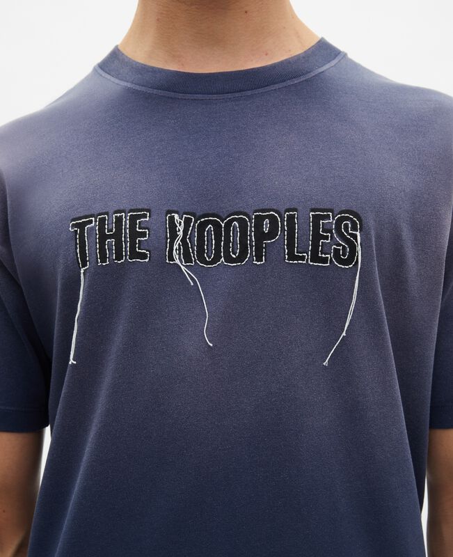 The Kooples HOMME DARK NAVY t-shirt avec logo délavé bleu marine