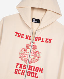 The Kooples FEMME ECRU sweatshirt à capuche et sérigraphie ecru