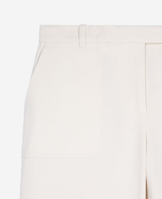 The Kooples FEMME ECRU pantalon large en coton ecru