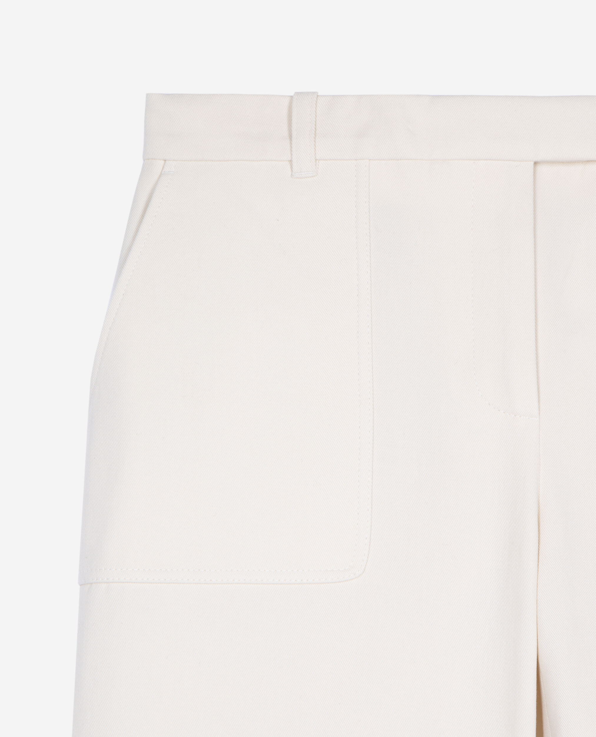 Pantalon large en coton ecru, ECRU, hi-res image number null