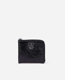The Kooples MIXTE BLACK porte monnaie blason en cuir noir