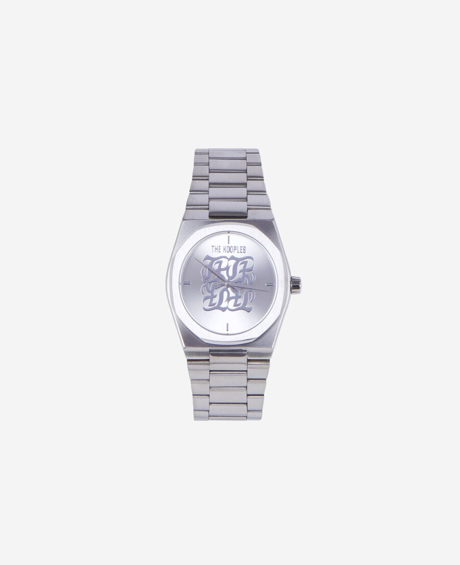 The Kooples MIXTE SILVER montre monogramme argentée