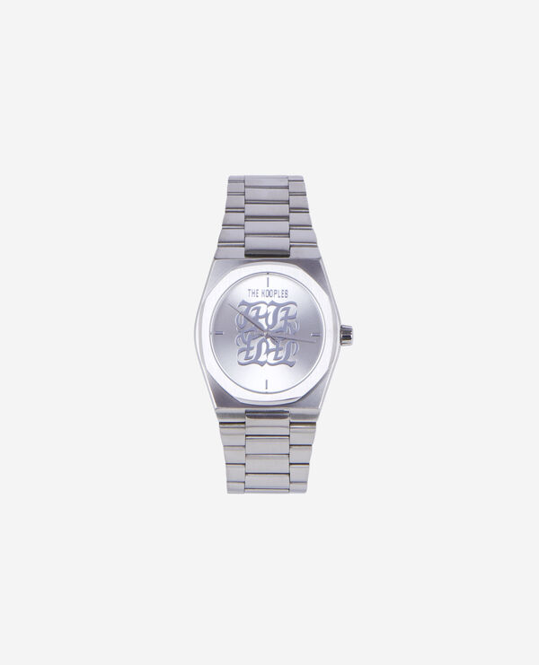 The Kooples MIXTE SILVER montre monogramme argentée