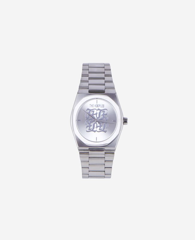 The Kooples MIXTE SILVER montre monogramme argentée
