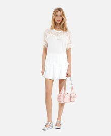 The Kooples FEMME ECRU t-shirt avec dentelle écru