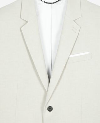 The Kooples MEN ECRU ecru cotton - linen suit jacket