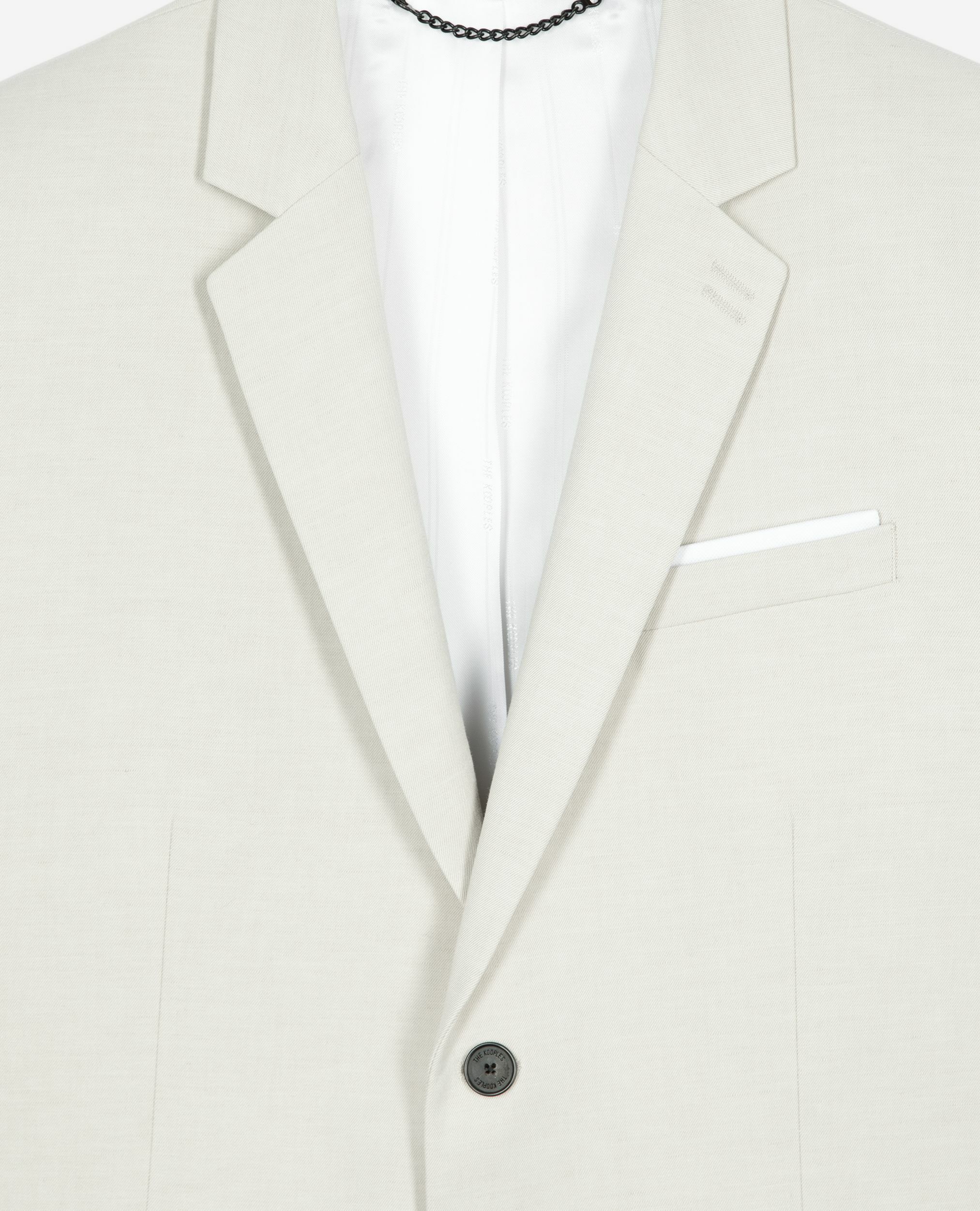 Veste de costume en coton - lin écrue, ECRU, hi-res image number null