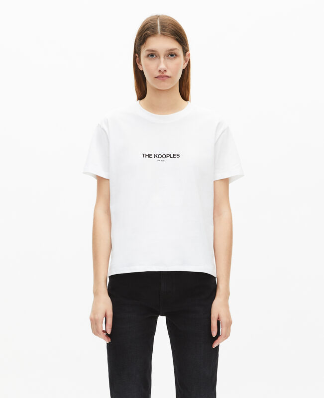 The Kooples FEMME WHITE t-shirt logo blanc
