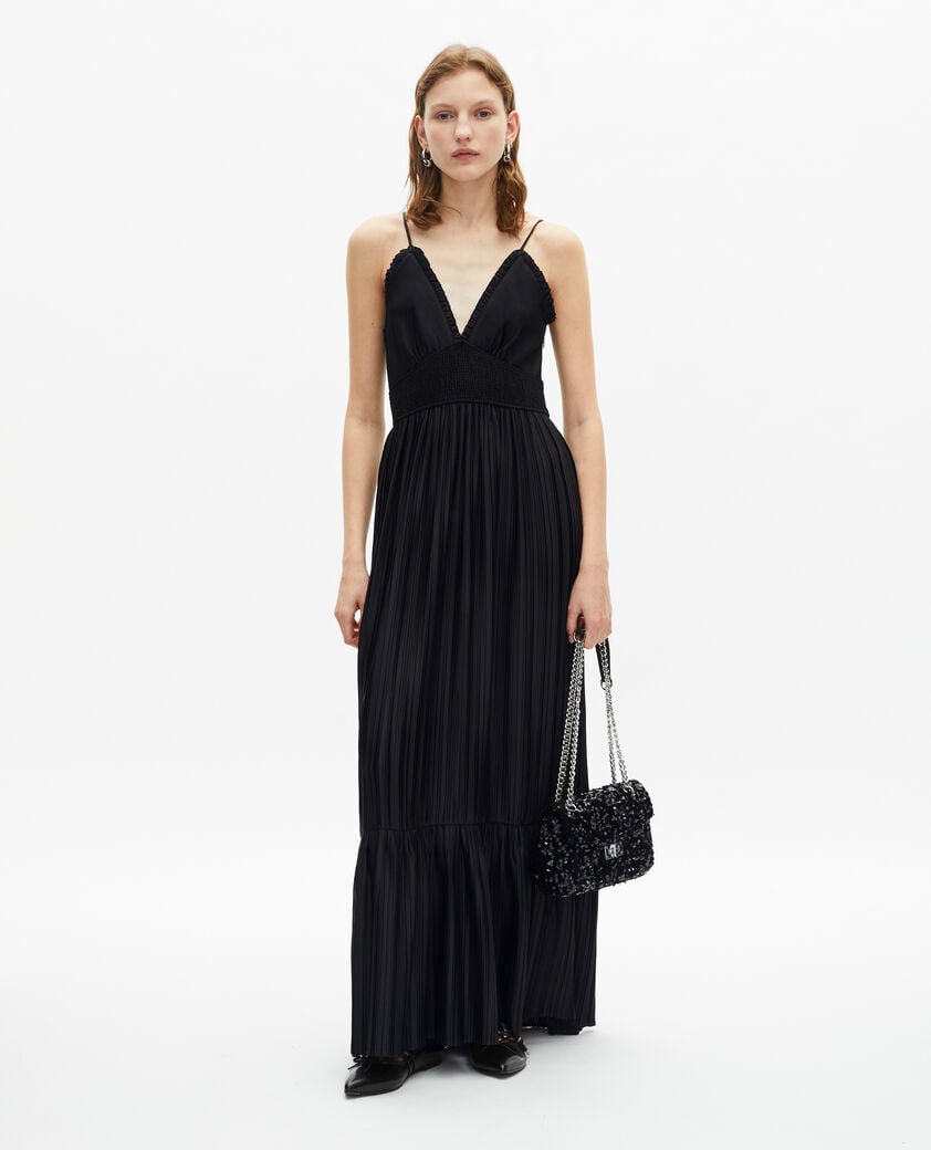 The Kooples FEMME BLACK robe longue noire