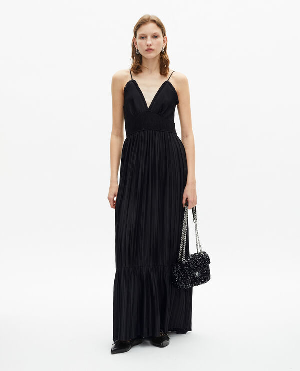 The Kooples FEMME BLACK robe longue noire