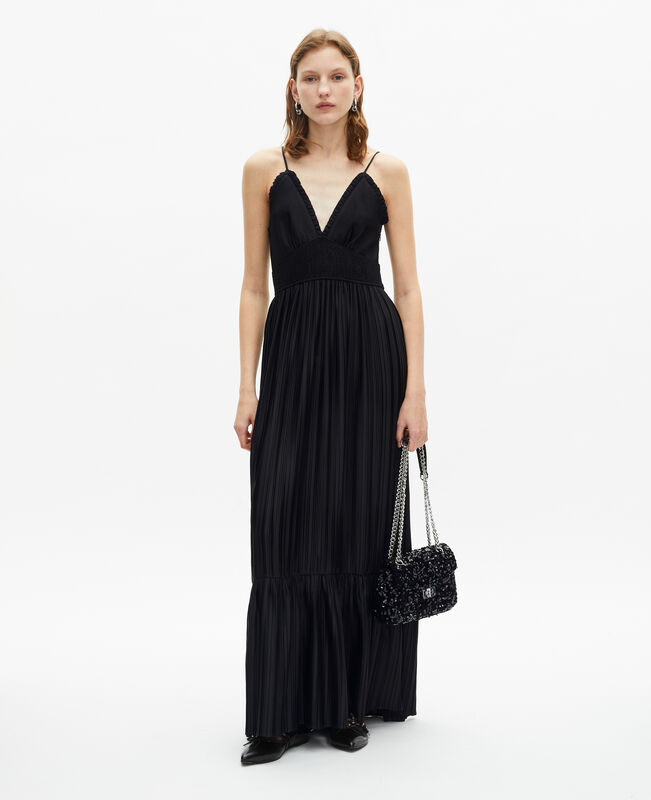 The Kooples FEMME BLACK robe longue noire