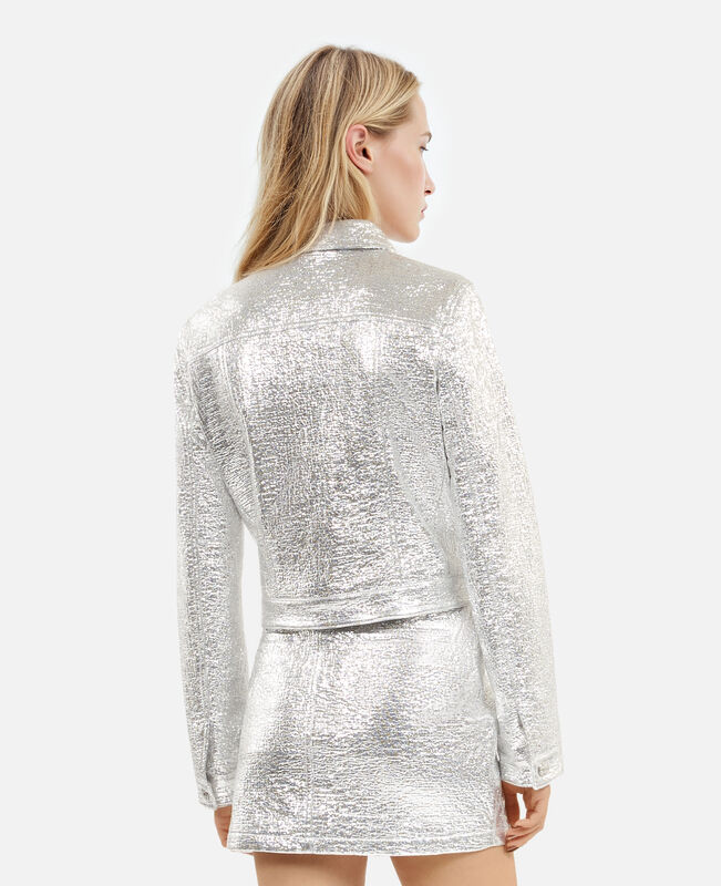 The Kooples FEMME SILVER veste courte argentée