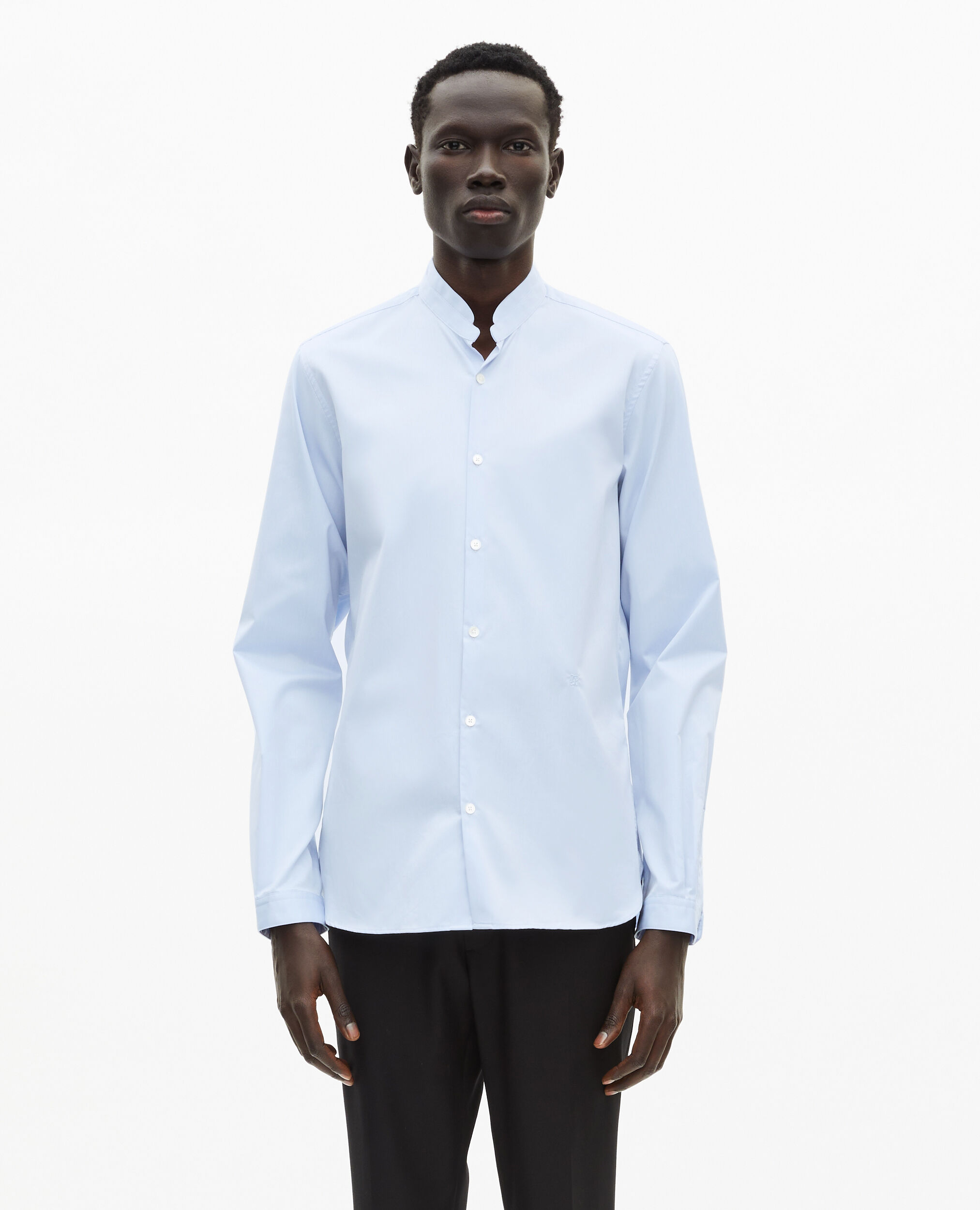 Chemise col officier bleue, LIGHT BLUE, hi-res image number null
