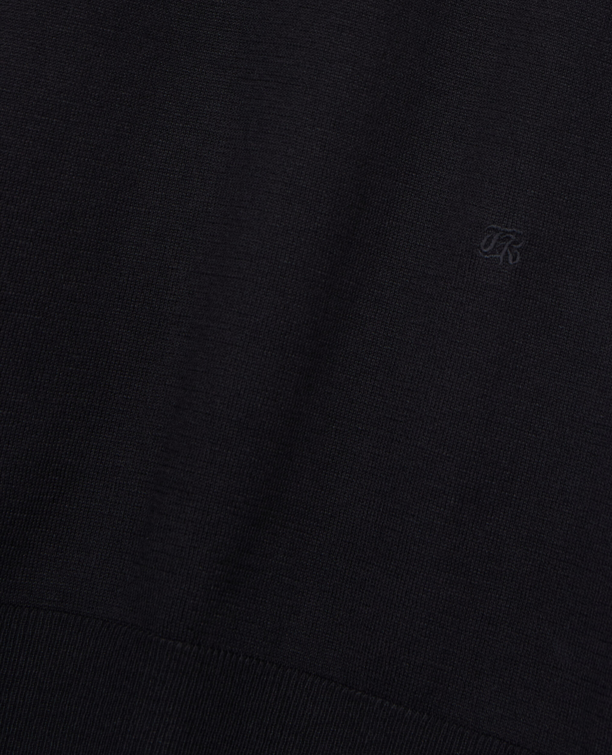Polo en maille col zippé noir, BLACK, hi-res image number null