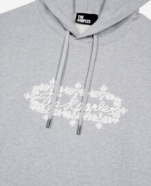 The Kooples HOMME LIGHT GREY MELANGE sweatshirt à capuche avec broderie logo gris
