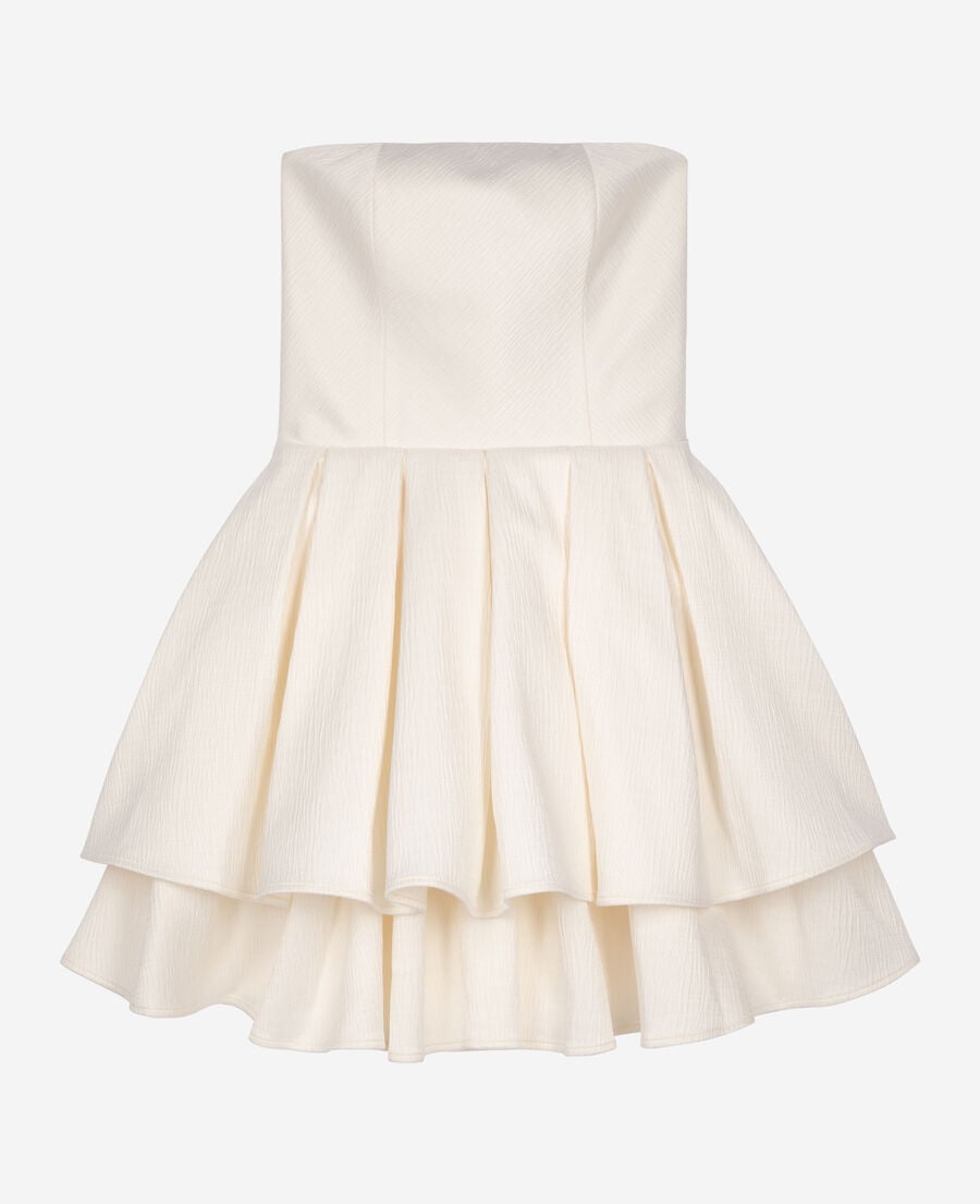 The Kooples WOMEN ECRU short ecru bustier dress