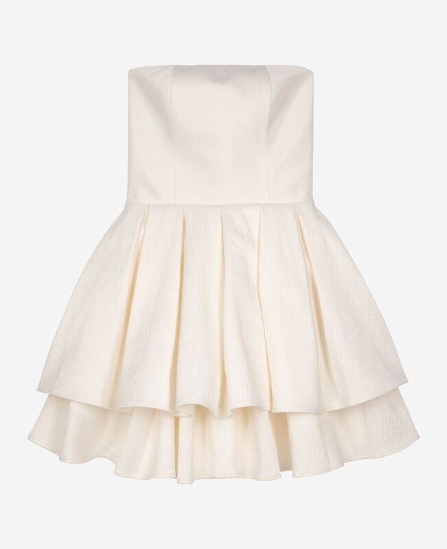 The Kooples FEMME ECRU robe bustier courte écrue