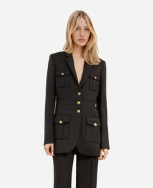 The Kooples FEMME BLACK veste tailleur style saharienne noire