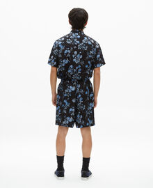 The Kooples HOMME BLACK BLUE bermuda imprimé fleuri noir