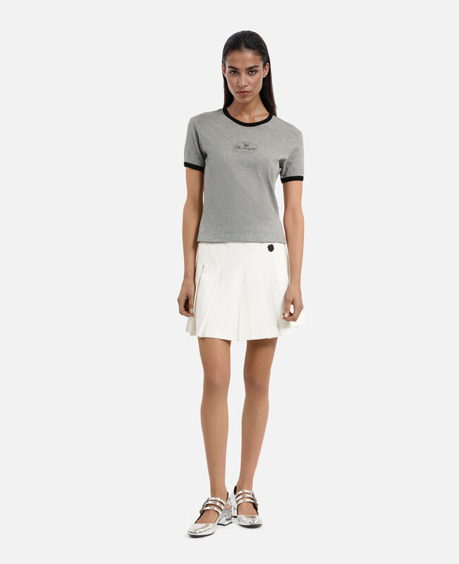 The Kooples FEMME GREY MELANGE t-shirt avec sérigraphie gris