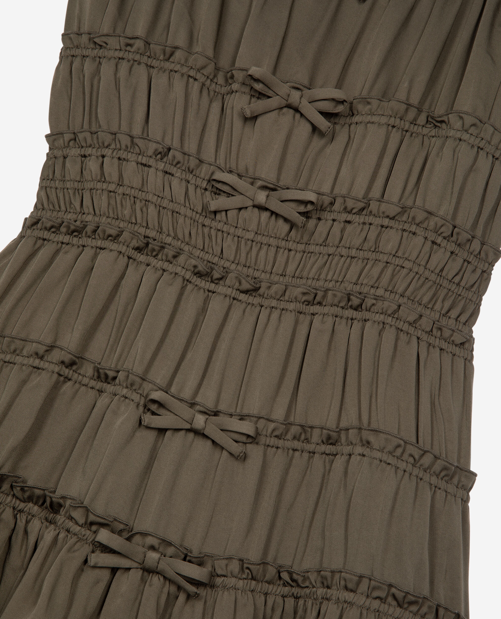 Robe courte avec nœuds kaki, KAKI STONE, hi-res image number null