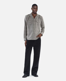 The Kooples HOMME BLACK WHITE chemise prince de galles noire et blanche