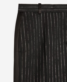 The Kooples FEMME BLACK pantalon tailleur droit à rayures noir
