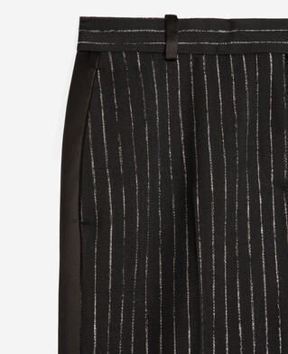 The Kooples WOMEN BLACK black striped straight-leg pants