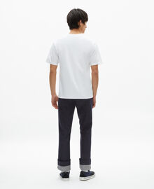 The Kooples HOMME WHITE t-shirt avec flocage blanc