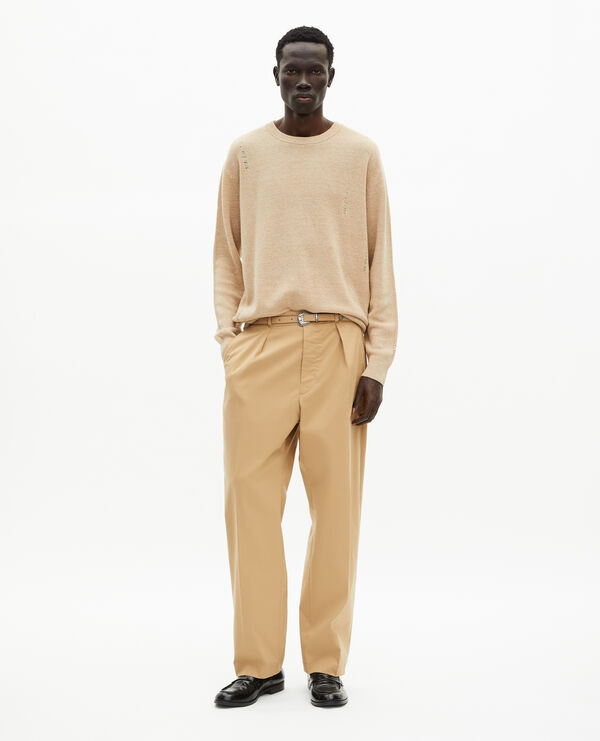 The Kooples HOMME BEIGE pantalon à pinces beige