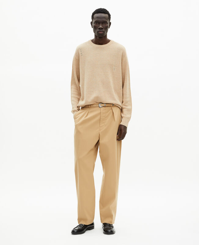 The Kooples HOMME BEIGE pantalon à pinces beige