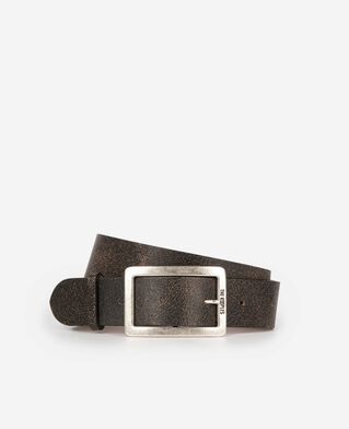The Kooples MEN BROWN brown leather belt