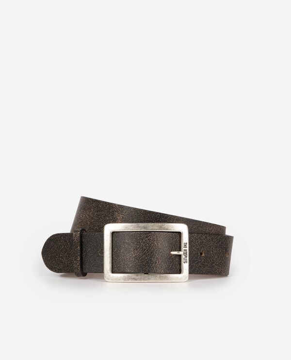 The Kooples HOMME BROWN ceinture en cuir marron