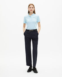 The Kooples FEMME BABY BLUE polo col mao bleu clair