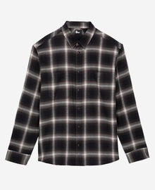 The Kooples HOMME BLACK GREY WHITE chemise à carreaux noire