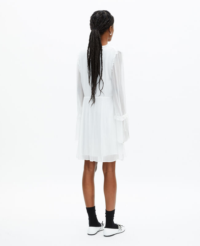 The Kooples FEMME ECRU robe courte avec volants écru