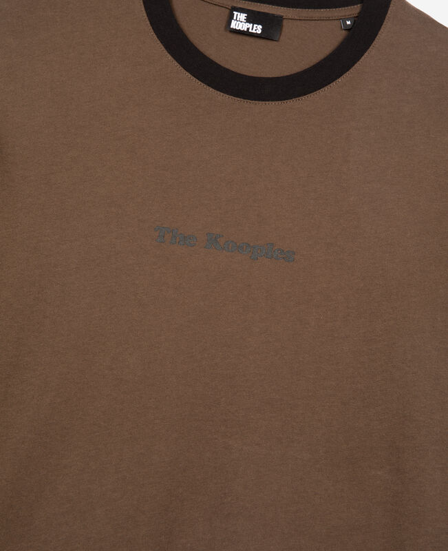 The Kooples HOMME DARK BROWN t-shirt avec logo marron