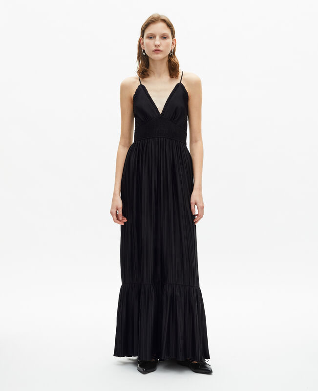 The Kooples FEMME BLACK robe longue noire